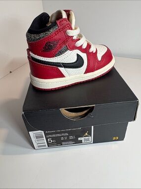 Lost and found Nike Air Jordan Kids' Red, White & Black High-Top Sneakers